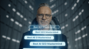 Abstract image representing a knowledge graph for GEO mastermind.